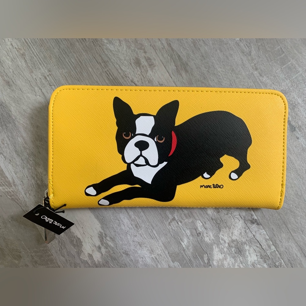 NWT Marc Tetro Boston Terrier envelope wallet